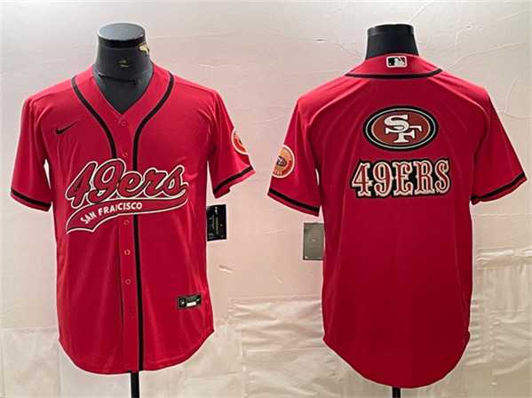 Mens San Francisco 49ers Red Team Big Logo With Patch Cool Base Stitched Baseball Jersey,We sell and wholesale Mens San Francisco 49ers Red Team Big Logo With Patch Cool Base Stitched Baseball Jersey on line form chian!